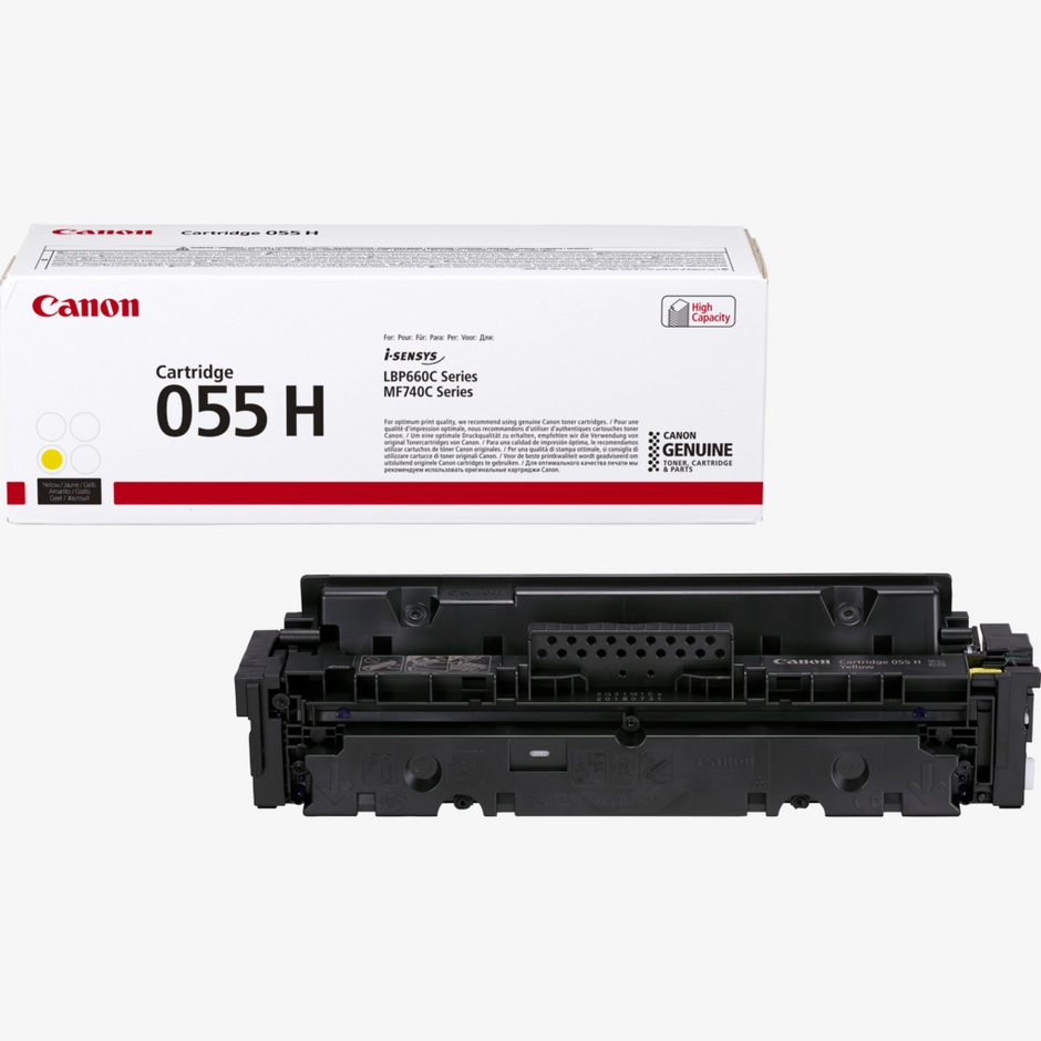 Canon 055 H High Yield Toner Cartridge, Yellow