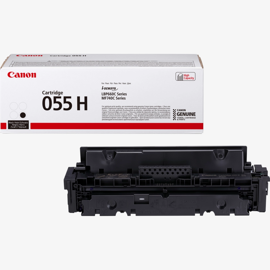 Canon 055 H High Yield Toner Cartridge, Black