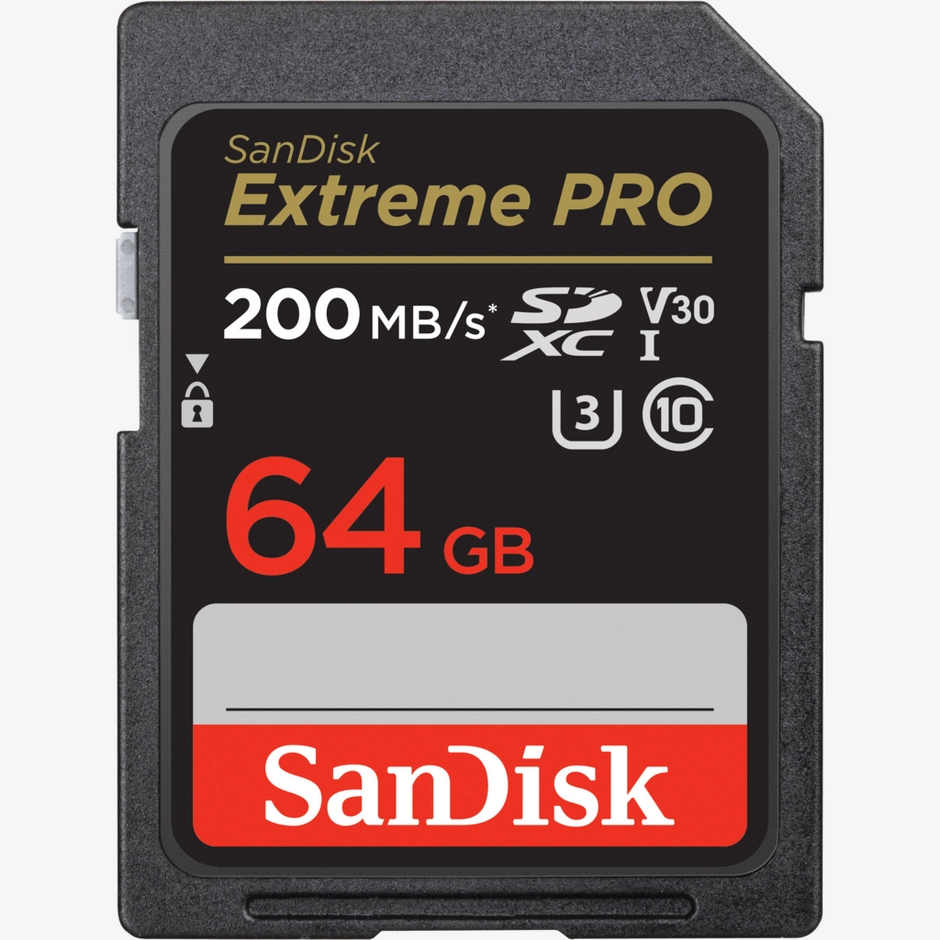 SanDisk Extreme PRO SDXC UHS-I C10 Memory Card, 64GB
