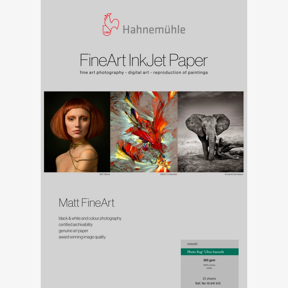 Hahnemühle Photo Rag® Ultra Smooth 305gsm, A3 Plus, 25 Sheets