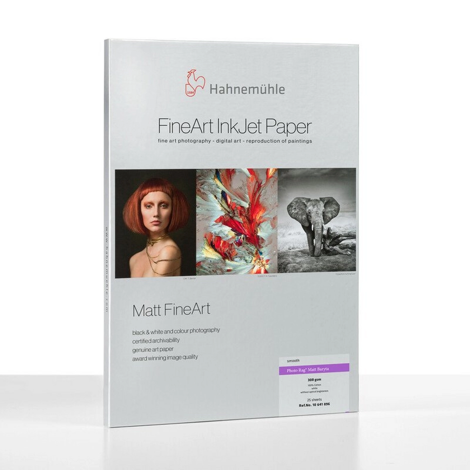 Hahnemühle Photo Rag® Matt Baryta Paper 308 gsm, A4, 25 Sheets