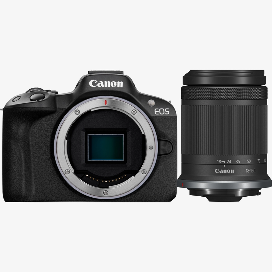 Canon EOS R50 Mirrorless Camera, Black  + RF-S 18-150mm F3.5-6.3 IS STM Lens