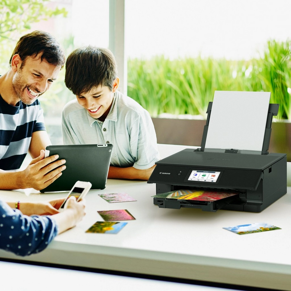 Canon PIXMA TS8750 Wireless Colour All-In-One Inkjet Photo Printer, Black