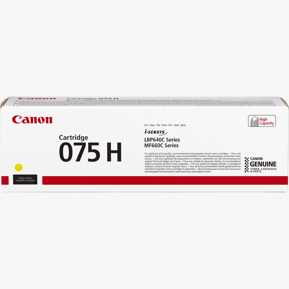 Canon 075 H High Yield Yellow Toner Cartridge