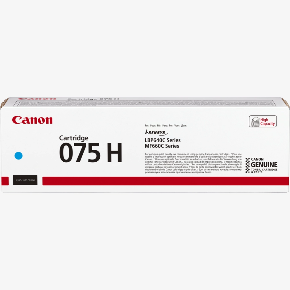 Canon 075 H High Yield Cyan Toner Cartridge