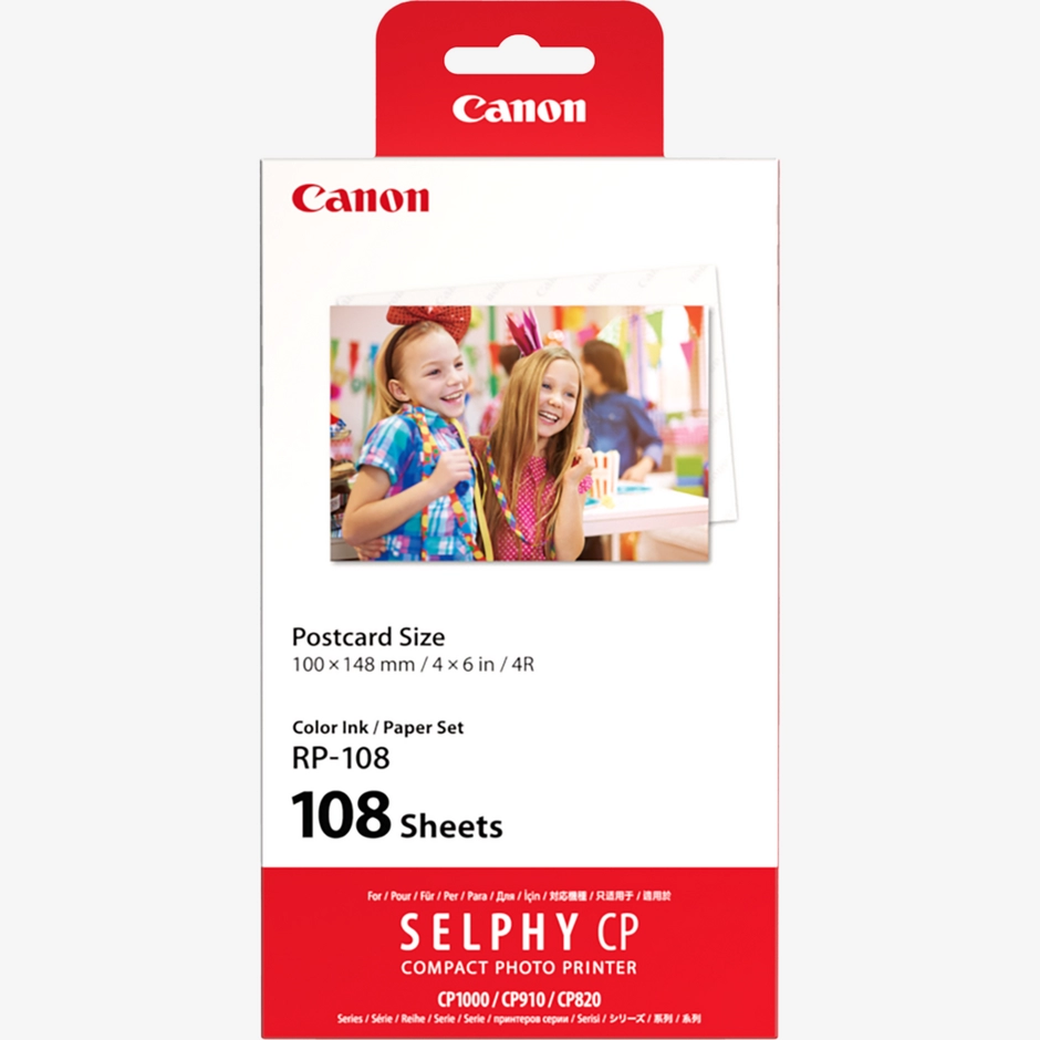 Canon RP-108 Colour Ink  + 100 x 148 mm Paper Set, 108 Sheets