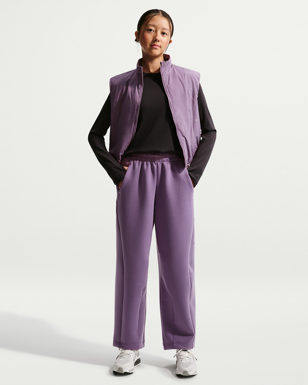 Nike Mavn Girls' Therma-FIT High-Waisted Knit Trousers
