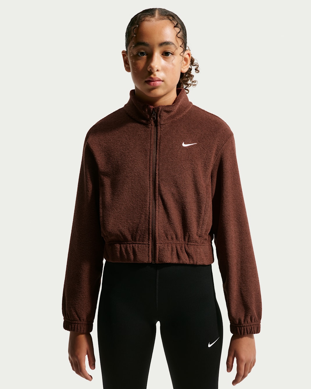 Nike Pro Older Kids' (Girls') Therma-FIT Fleece Full-Zip Top