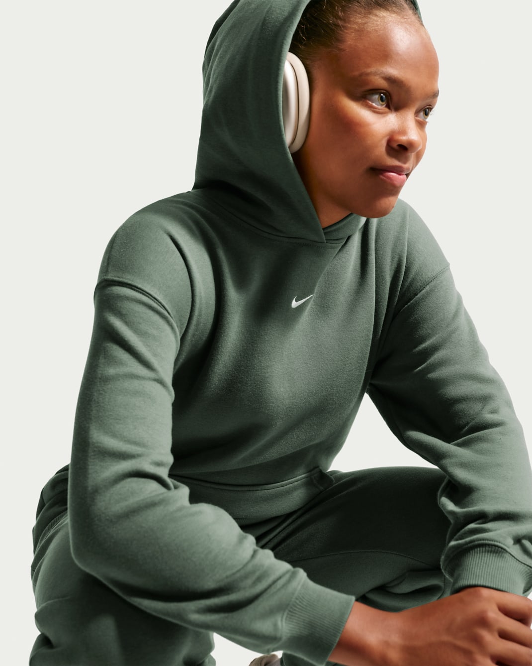 Nike Sportswear Studio Fleece Girls' Oversized Pullover Hoodie