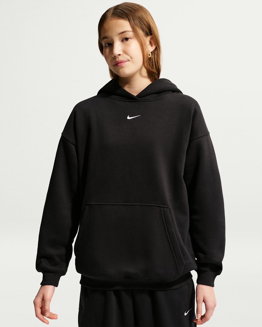 Nike Sportswear Studio Fleece Girls' Oversized Pullover Hoodie
