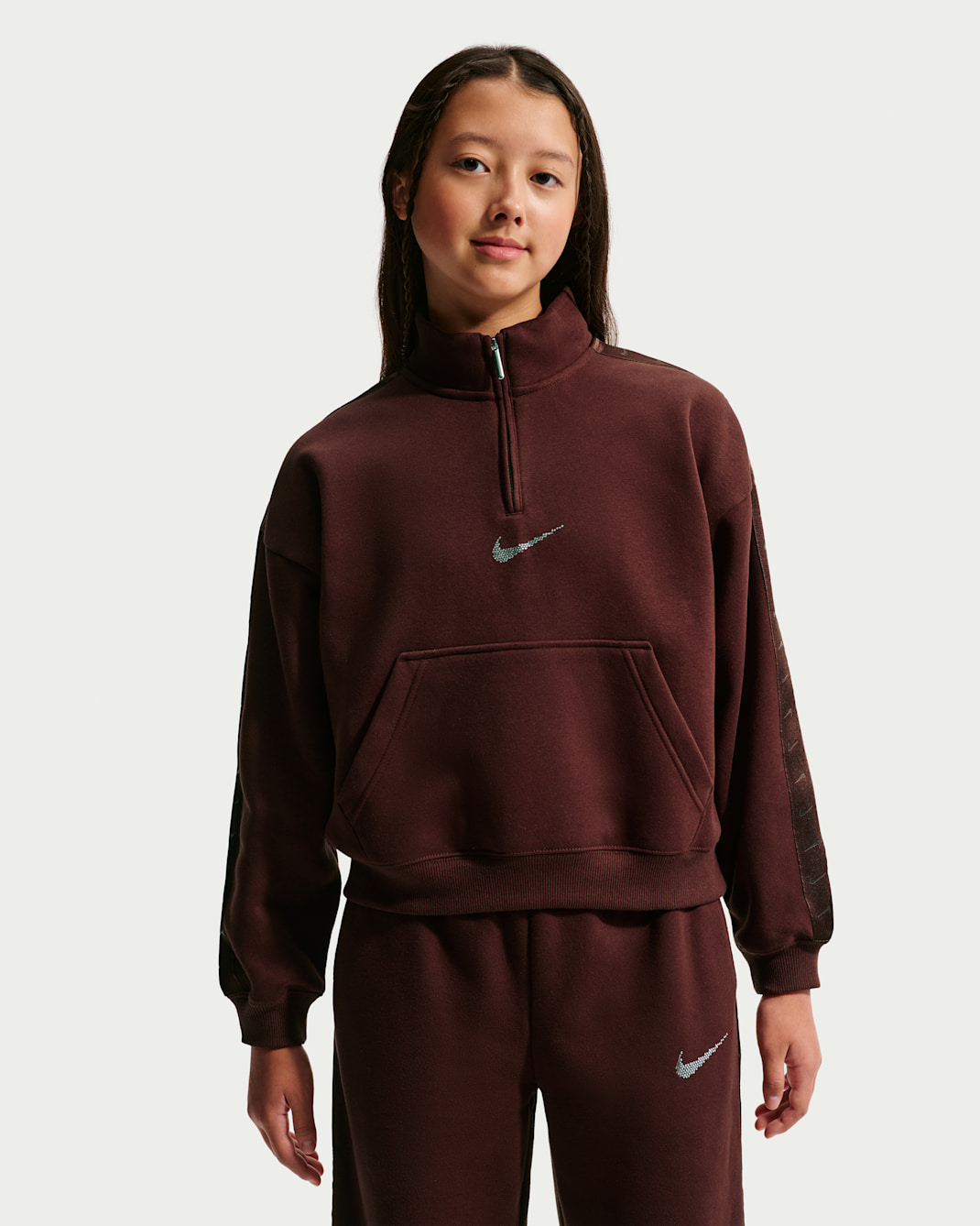 Nike Sportswear Studio Fleece Older Kids' (Girls') 1/4-Zip Sweatshirt