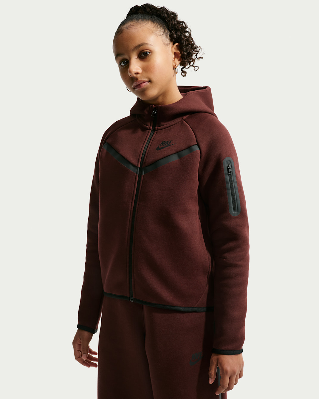 Nike Sportswear Tech Fleece Girls' Full-Zip Hoodie