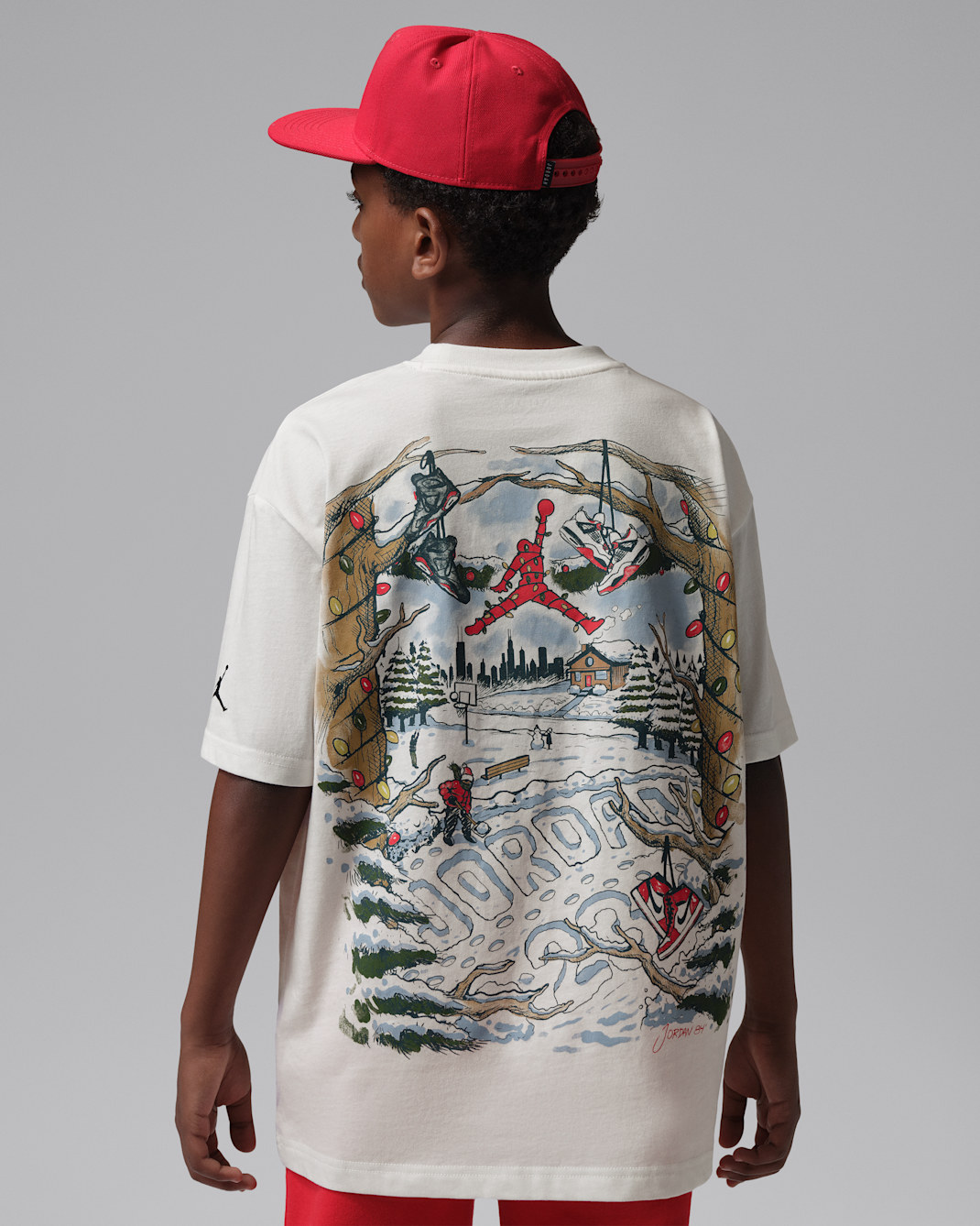 Jordan Older Kids' Holiday Lights T-Shirt