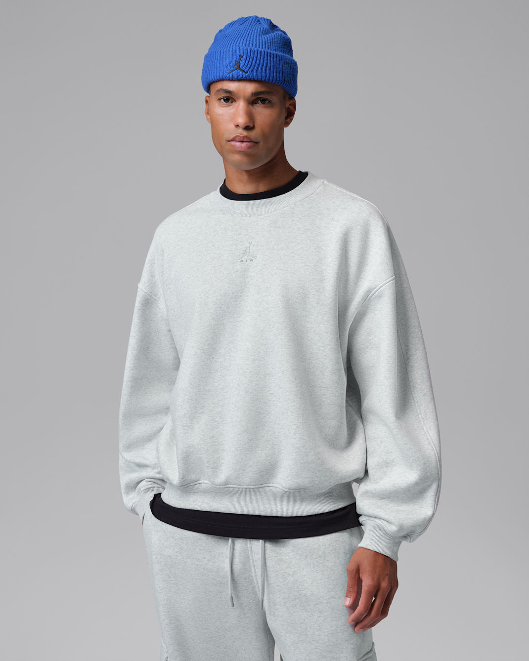 Jordan Brooklyn Men's Oversized Fleece Crew-Neck Sweatshirt