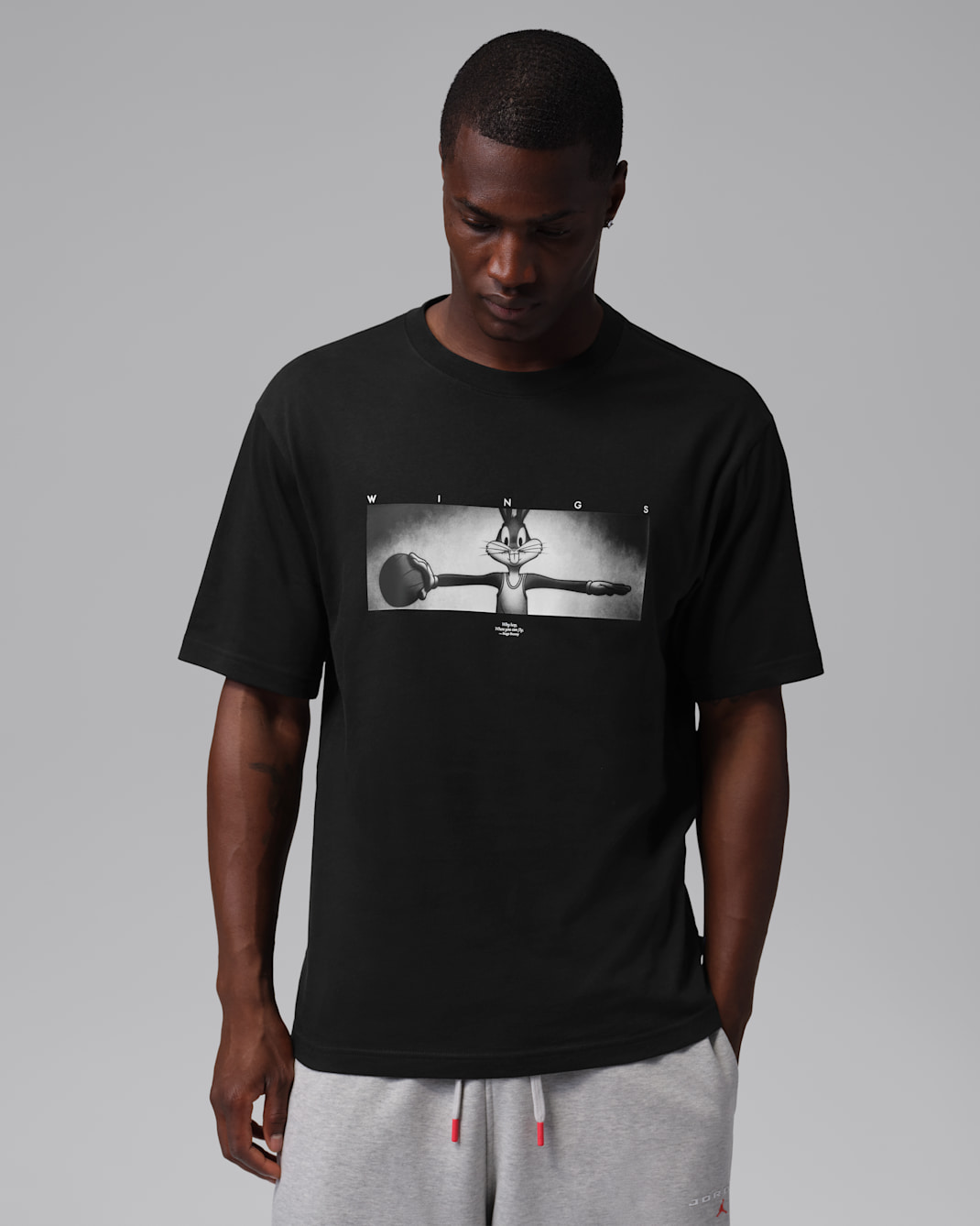 Jordan Brooklyn Space Jam Men's Wings Crew-Neck T-Shirt