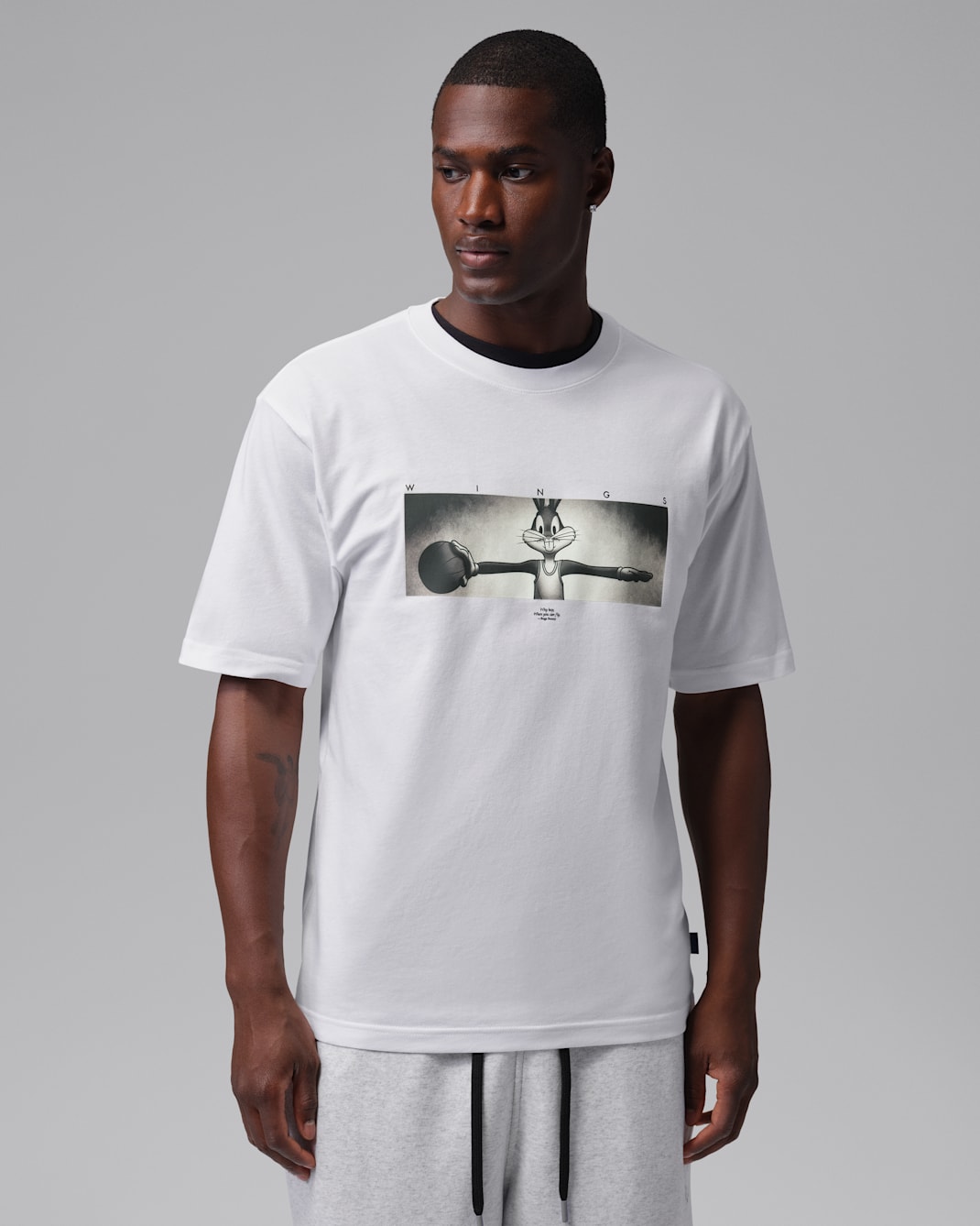 Jordan Brooklyn Space Jam Men's Wings Crew-Neck T-Shirt