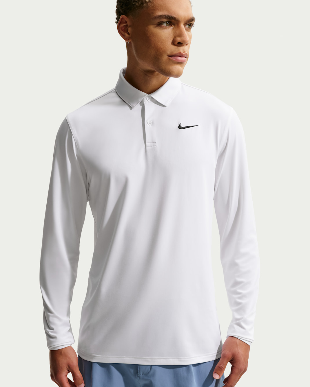 Nike Velocity Men's Dri-FIT Long-Sleeve Chest-Logo Golf Polo