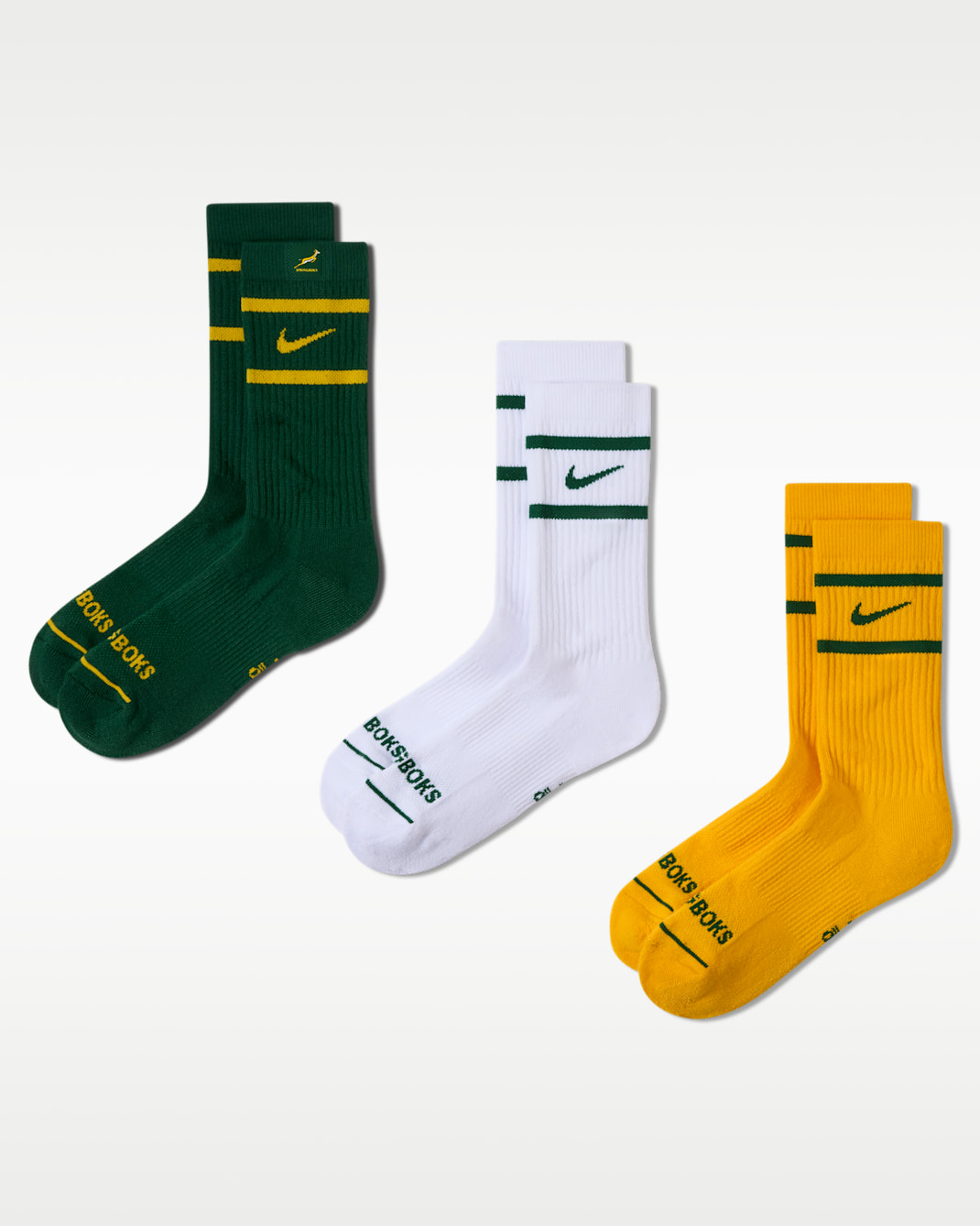 Springboks Unisex Everyday Cushion 3-Pack Socks