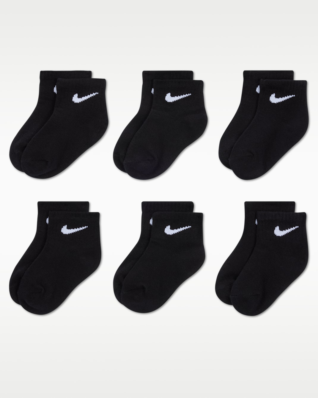 Nike Swoosh Baby Ankle Socks (6 Pairs)