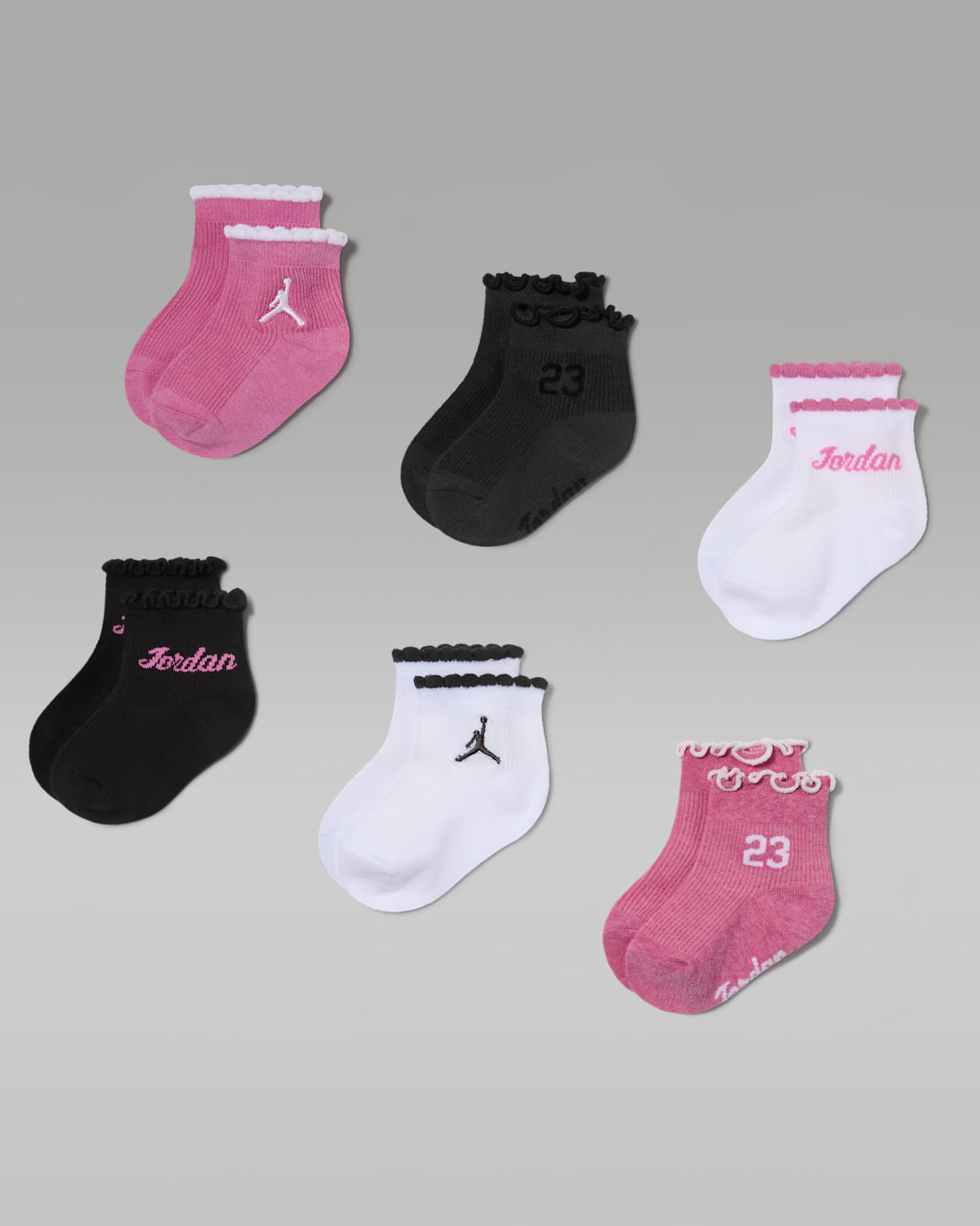 Jordan Baby & Toddler Fashion Quarter-Length Socks (6 Pairs)