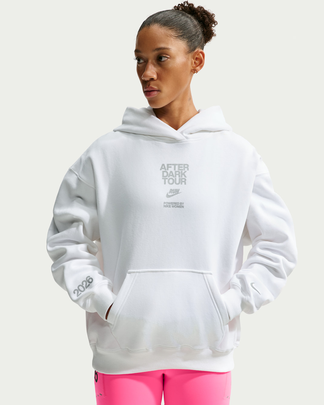 Nike Studio Fleece Medium Weight 'After Dark Tour' Women's Oversized Pullover Hoodie