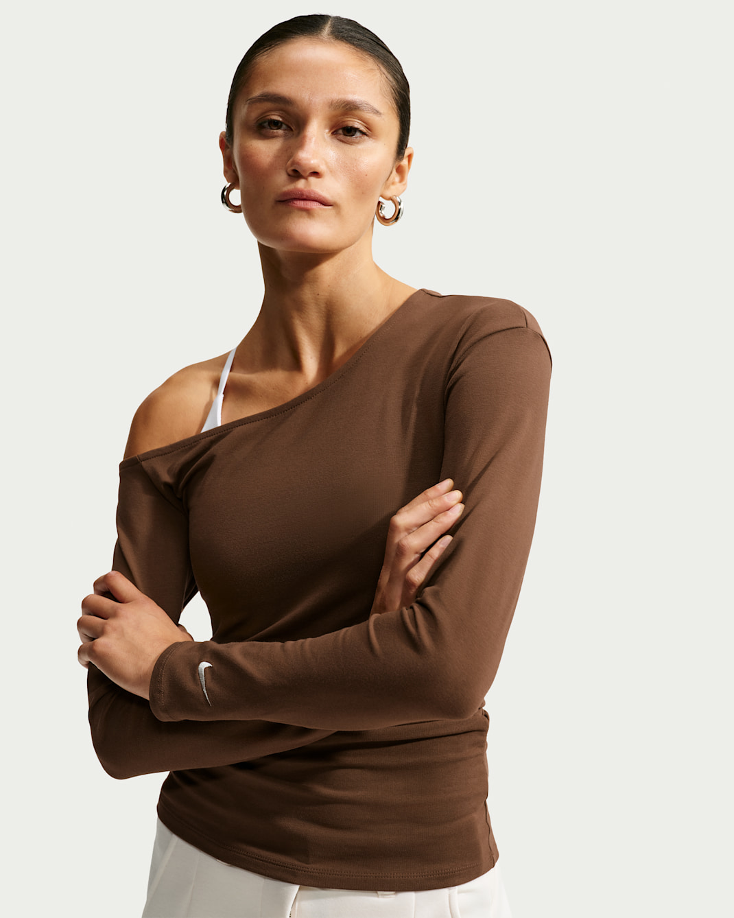 Nike Sportswear Women's Tight Off-Shoulder Long-Sleeve Top
