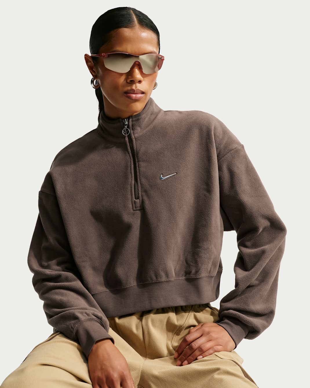 Nike Sportswear Women's Oversized Cropped 1/4-Zip Sweatshirt