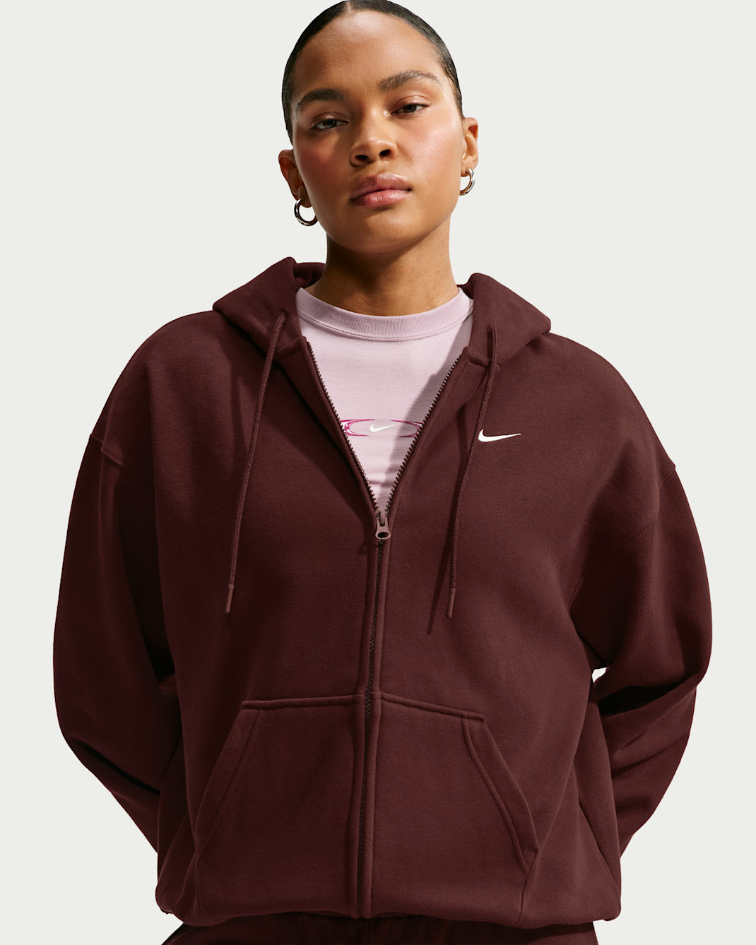 Nike Studio Fleece Medium Weight Women's Oversized Full-Zip Hoodie