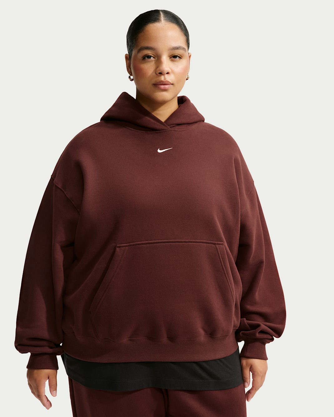 Nike Studio Fleece Medium Weight Women's Oversized Pullover Hoodie (Plus Size)