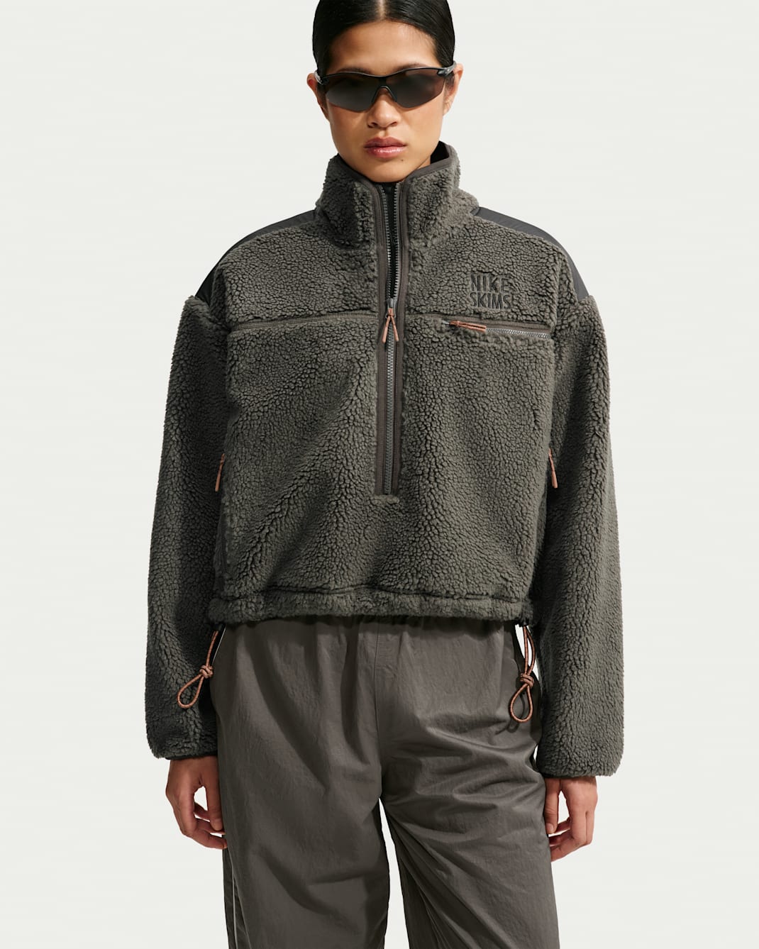 NikeSKIMS Sherpa Women's Oversized 3/4-Zip Jacket