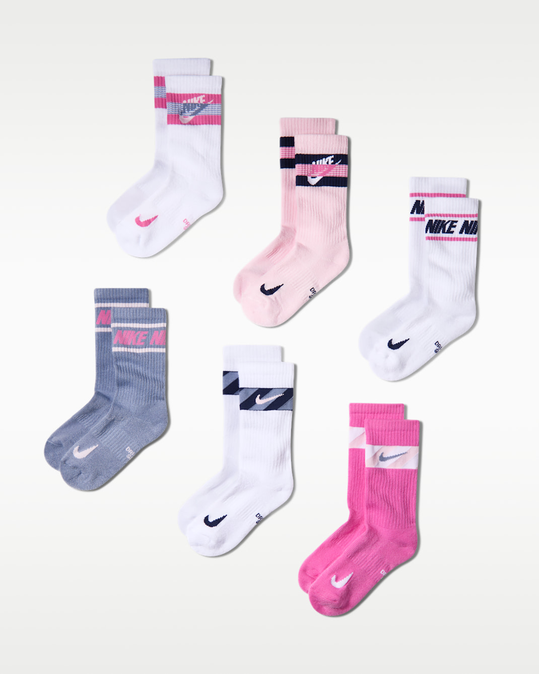 Nike Everyday Kids' Cushioned Crew Socks (6 Pairs)