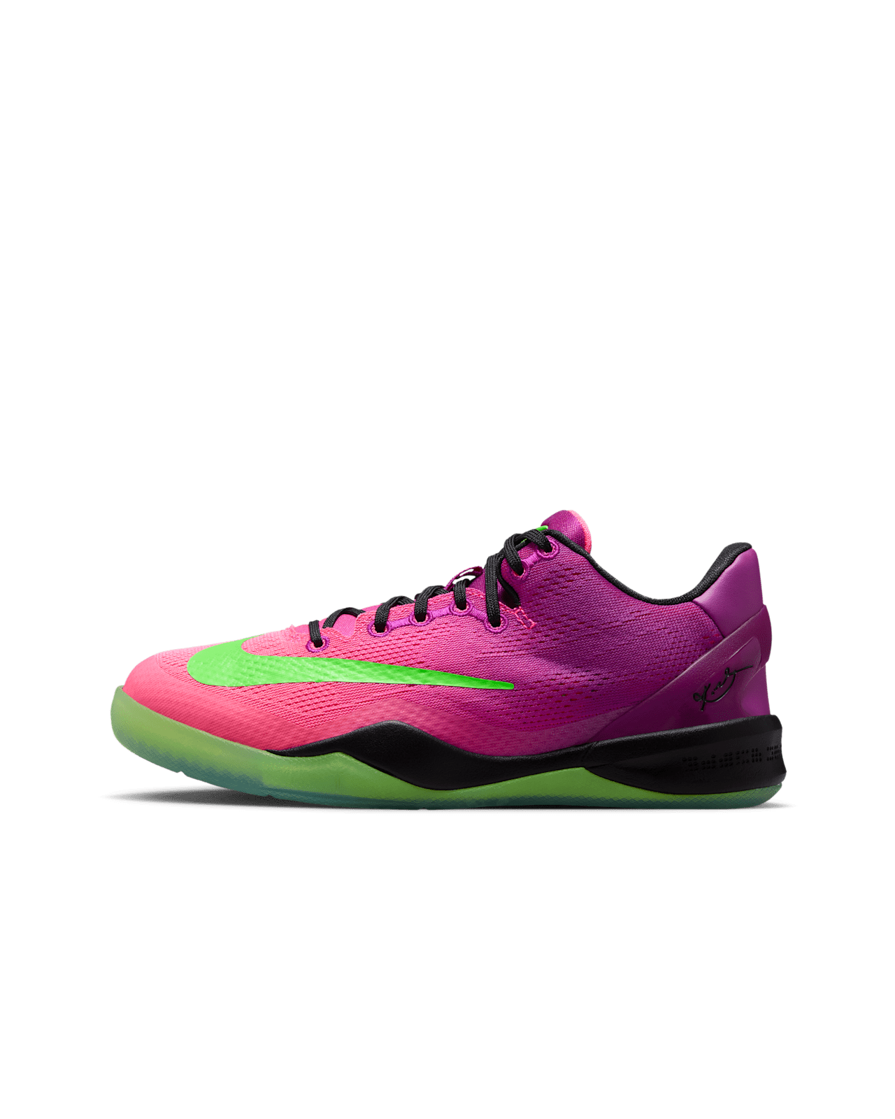 Older Kids' Kobe 8 Protro 'Mambacurial' Red Plum and Pink Flash