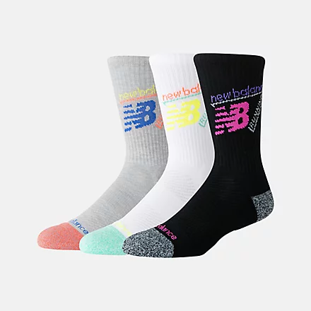 Active Graphic Crew Socks 3 Pack