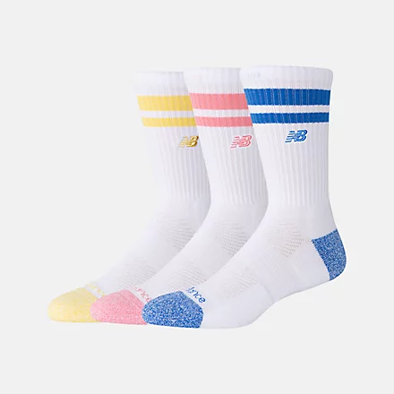 Active Premium Stripe Crew Socks 3 Pack