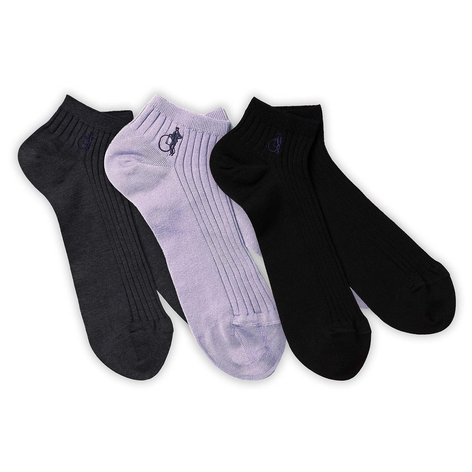 Simply Trainer Socks, Lavender, 3 Pairs