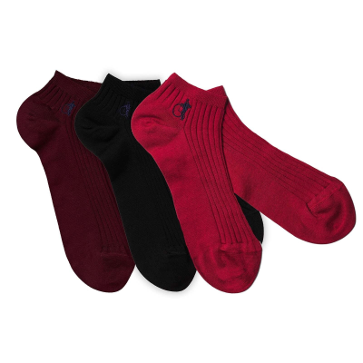 Simply Trainer Socks, Red, 3 Pairs