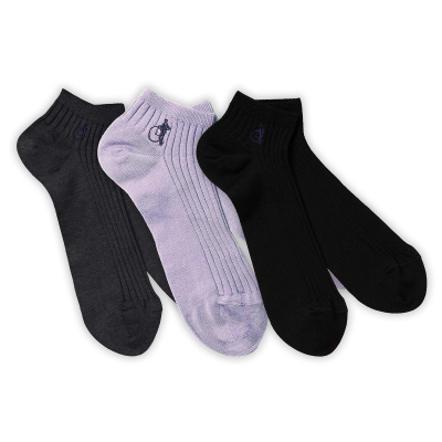 Simply Trainer Socks, Lavender, 3 Pairs