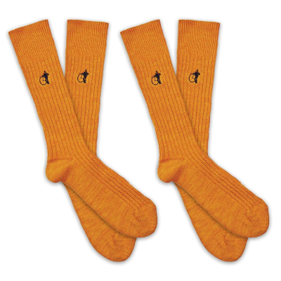 Boot Sock 2-Pair, Saffron